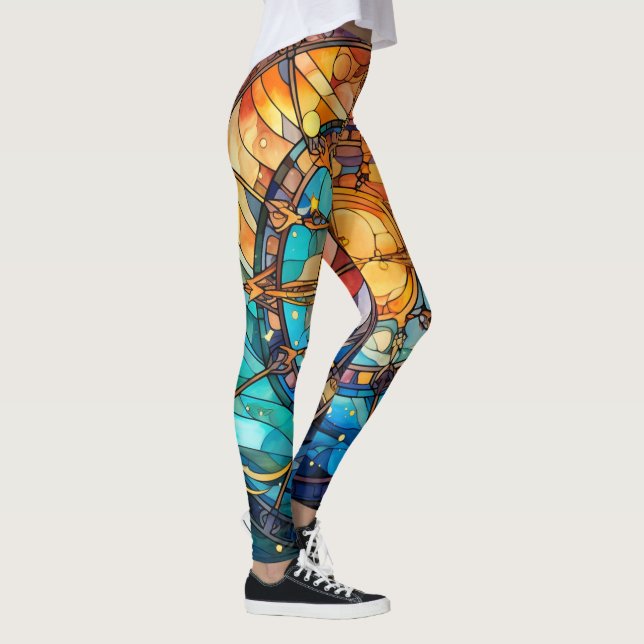 Leggings en verre feutré céleste (Droite)