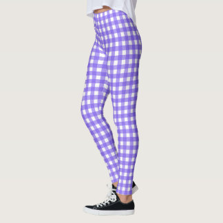 Leggings En vichy périphérique et blanc