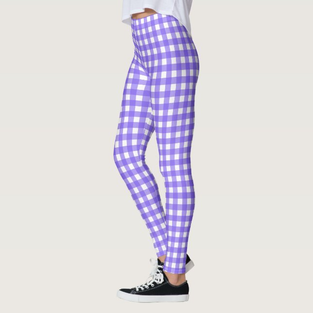 Leggings En vichy périphérique et blanc (Gauche)