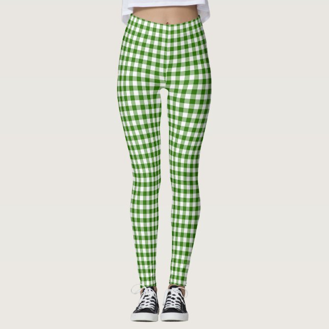 Leggings En vichy verte (Devant)