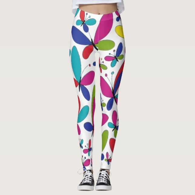 Leggings Enchanter le rêve des papillons (Devant)