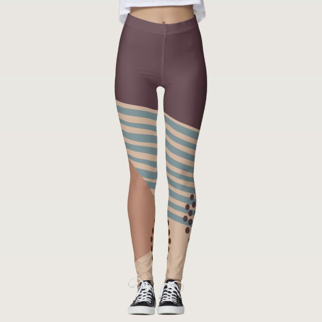 Leggings Encore une Abstraite du milieu du siècle (Devant)