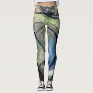 Leggings Encre d'alcool Abstraite chatoyante multicolore