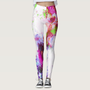 Leggings Encre d'alcool Abstraite colorée à ressort