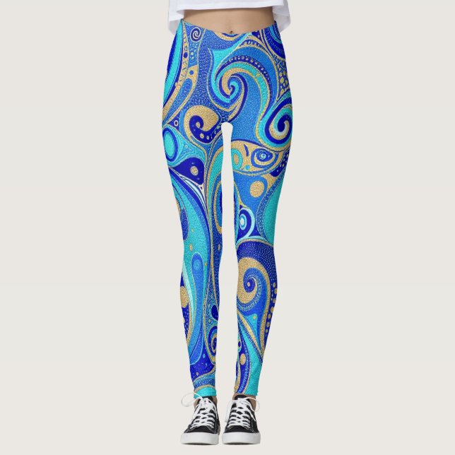 Leggings Encre Éthérée (Devant)