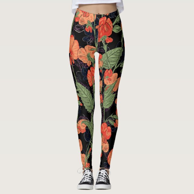 Leggings Énergétique florale (Devant)