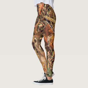 Leggings Énergie d'automne de tête de cerfs communs de