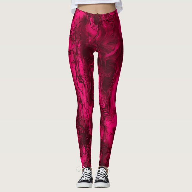 Leggings Energie Nerveuse Grungy Art Abstrait Rust frambois (Devant)