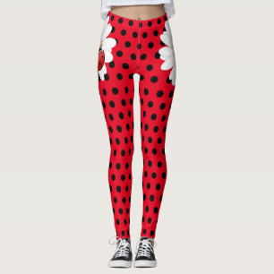 Leggings Enfants Cute Ladybug Polka dot Daisy Flower Motif