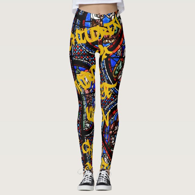 Leggings Enfants de la 3e vision oculaire - Stainedglass av (Devant)