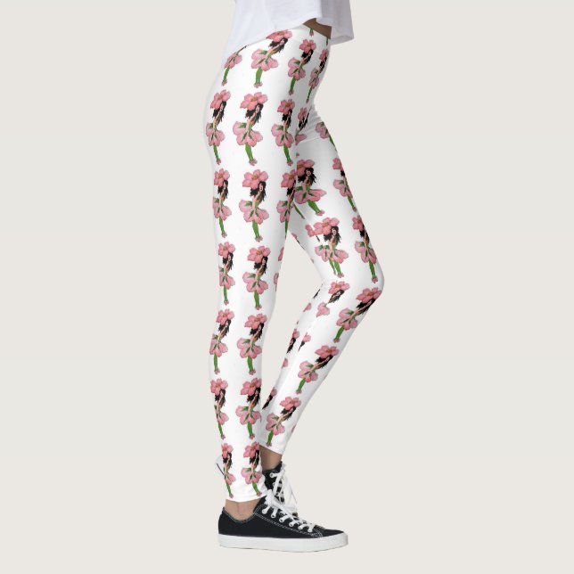 Leggings Enfants Fleurs mignonnes Rose sauvage Enfants en c (Droite)