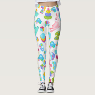 Leggings Enfants Jouet Motif Avec Ours Teddy