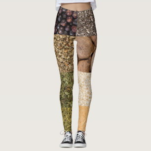 Leggings Ensemble de collages d'épices et d'ingrédients ali