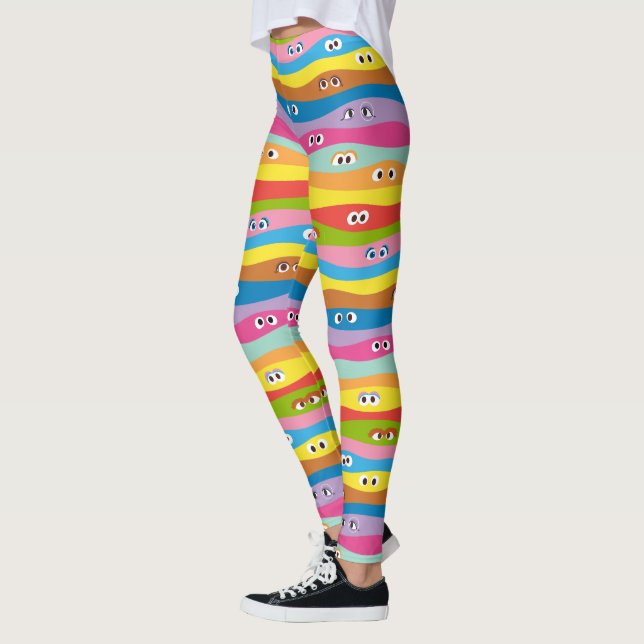 Leggings Ensemble Motif des yeux (Gauche)