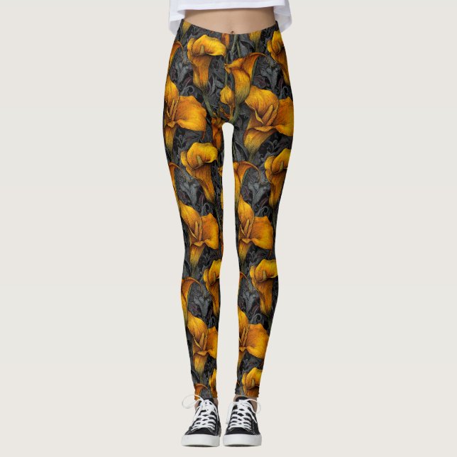 Leggings Ensembles Cadeaux de Lys d'Été Mignons pour Femmes (Devant)
