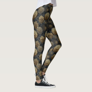Leggings Ensembles Cadeaux Esthétiques de Dahlias Golden Ca
