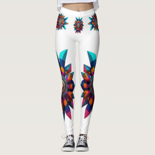 Leggings entièrement imprimés en design d'art amér