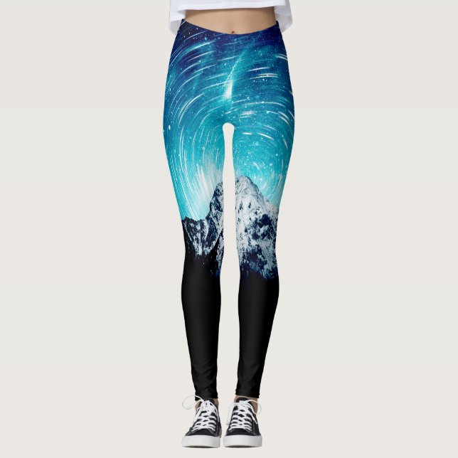 Leggings Entre la galaxie et la montagne (Devant)