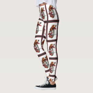 Leggings Épagneul Breton américain Noël