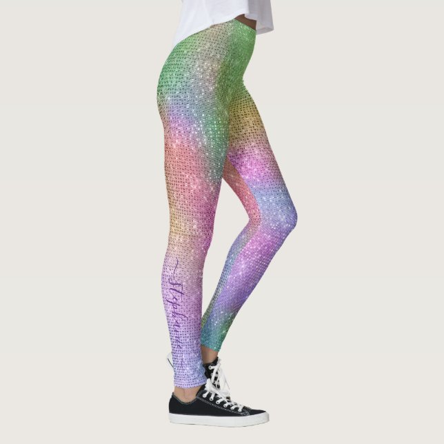 Leggings Épersion arc-en-ciel personnalisée (Droite)