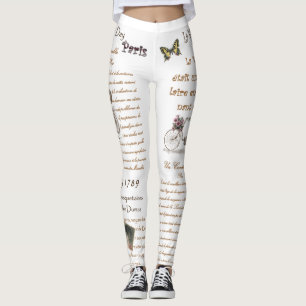 Leggings Ephémère française ~ Script ~ Écriture manuscrite 