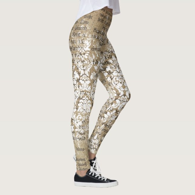 Leggings Ephémère géométrique cool Motif blanche femme (Droite)
