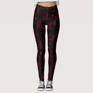 Leggings épiphanie noël sorcière befana noir
