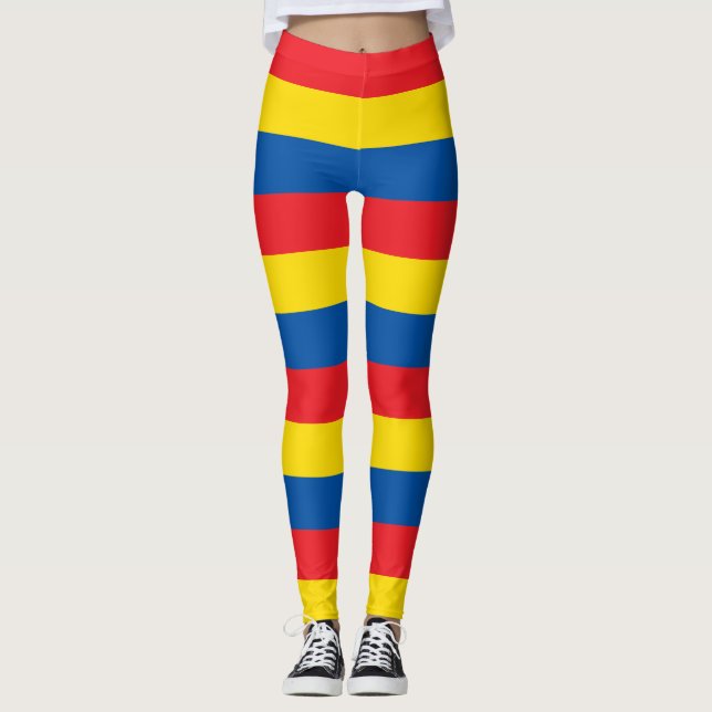 Leggings Equateur Couleurs du drapeau national Horizontalem (Devant)