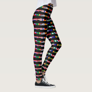 Leggings ÉQUIPE DE FOOTBALL DE FOOTBALL D'origine DRAPEAUX