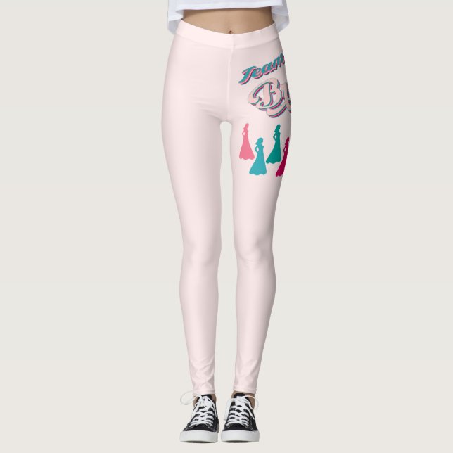 Leggings Équipe de la mariée fête d'enterrement de vie de j (Devant)