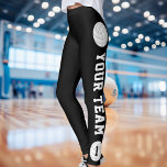 Leggings Équipe de volley-ball personnalisée Nom et numéro<br><div class="desc">Faites vos propres leggings de volley-ball customisés en tapant votre propre nom d'équipe de volley-ball et votre numéro de maillot de joueur de volley-ball dans les zones de texte personnalisées ! Fait une super idée de tenue et cadeau pour les joueurs de volley-ball,  les entraîneurs et les fans!</div>