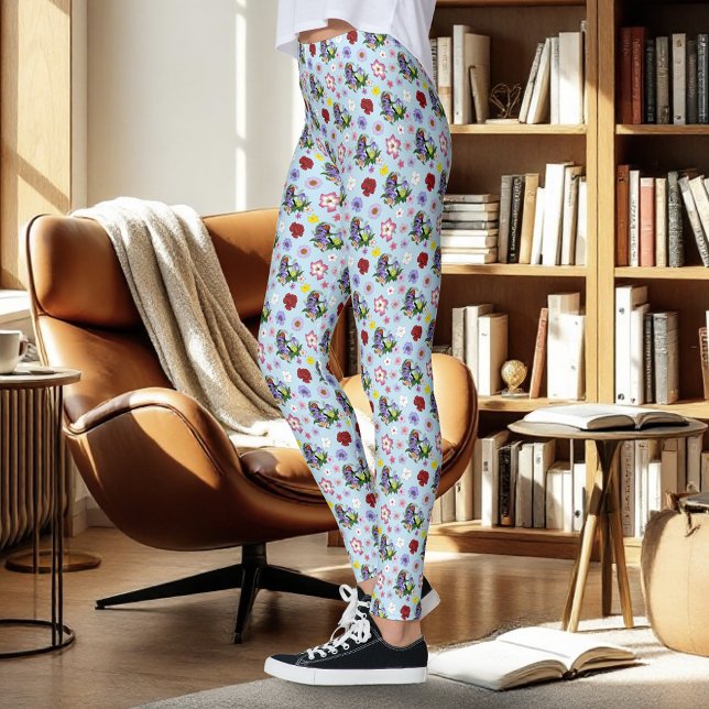 Leggings Escargots cubains champignons violets (Créateur téléchargé)