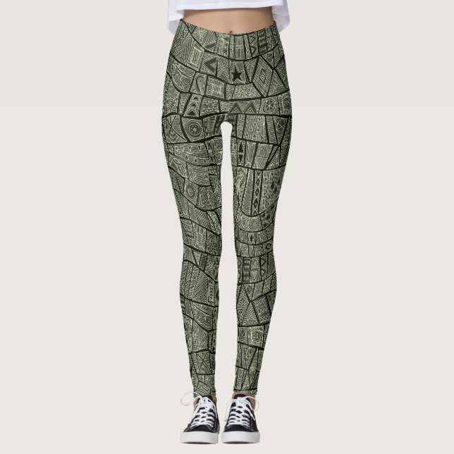 LEGGINGS ESHE CHARCOAL MONO (Devant)