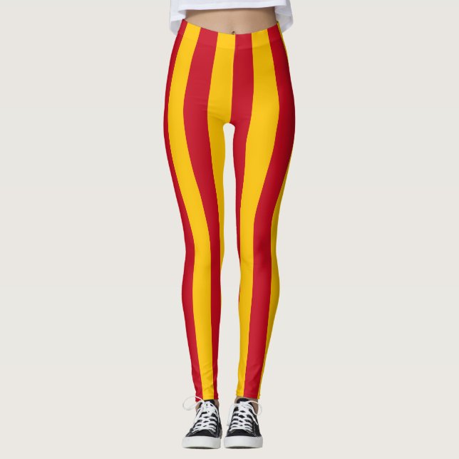 Leggings Espagne Couleurs du drapeau national Verticalement (Devant)
