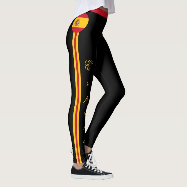 Leggings Espagne & Espagnol Drapeau mode, fans de voyage/sp (Droite)