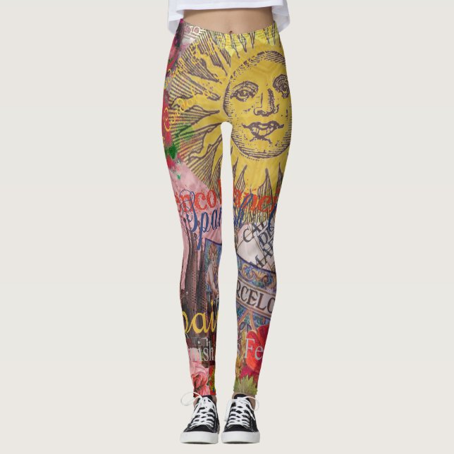 Leggings Espagne Sunshine Espagnol Travel Art (Devant)