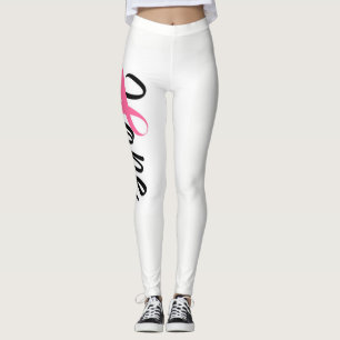 Leggings ESPOIR rose de conscience de ruban de cancer du