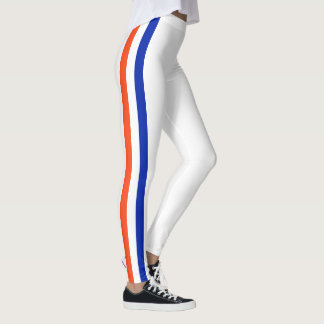 Leggings Esprit d'équipe de Floride, orange, blanc et bleu.