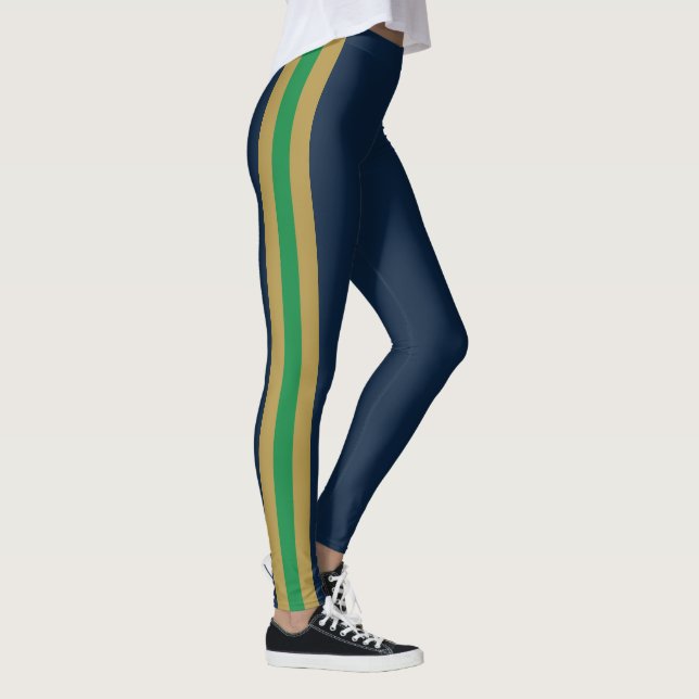 Leggings Esprit d'équipe des Irlandais, Vert, Or et Bleu (Droite)