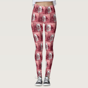 Leggings Esquimau américain avec des roses - Saint-Valentin
