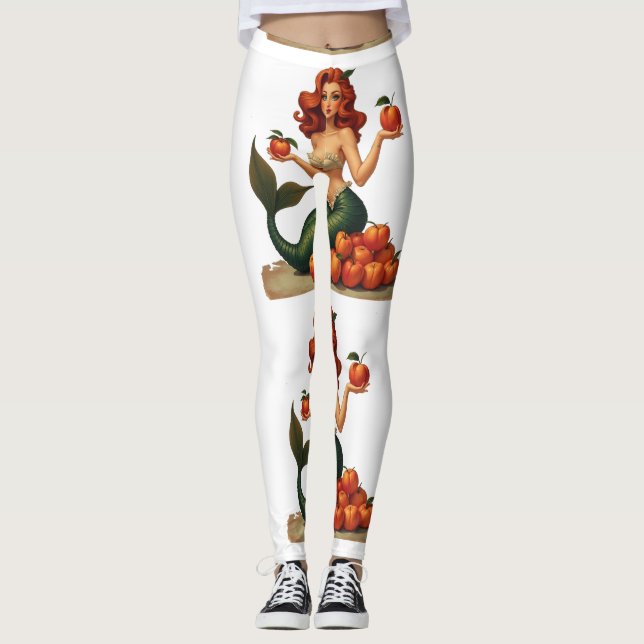 Leggings Essayer mes pêches Mermaid Thunder_Cove (Devant)
