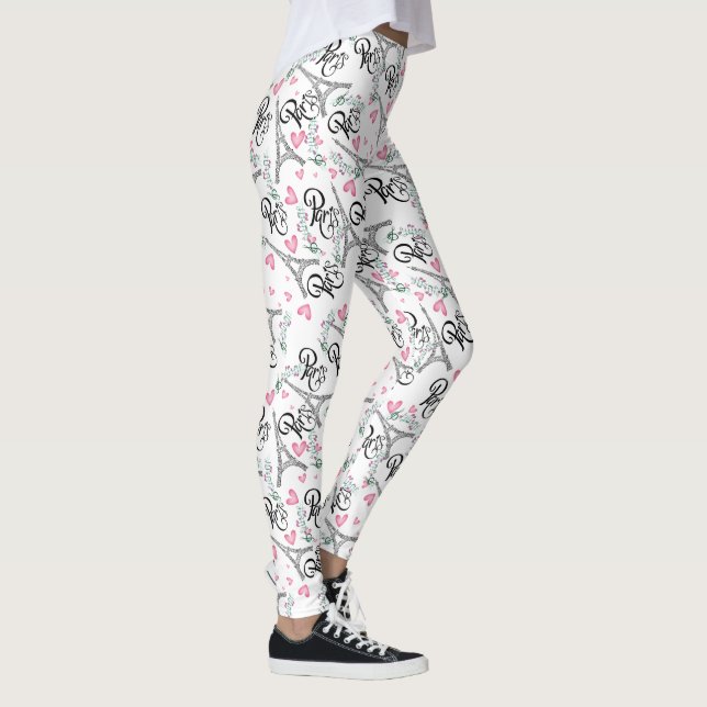 Leggings estampado integral de parís con notas musicales (Droite)