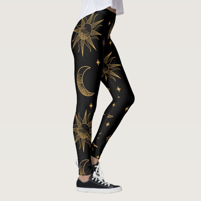 Leggings Esterilla De Yoga Soleil, lune et étoiles - célest (Droite)