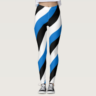 Leggings Estonie Couleurs du drapeau national diagonales tr