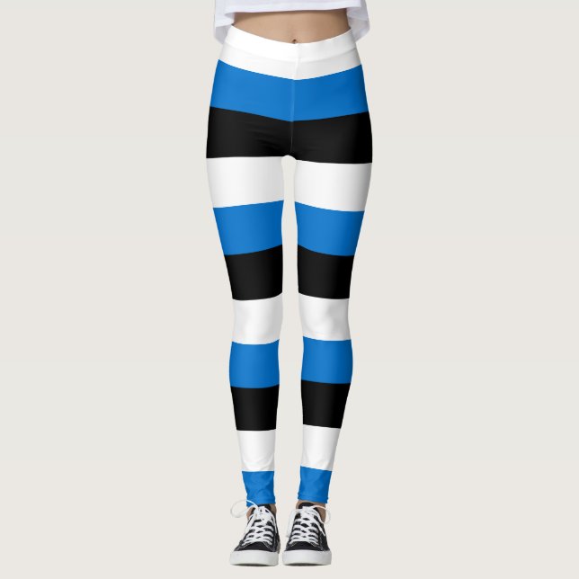 Leggings Estonie Couleurs du drapeau national Horizontaleme (Devant)
