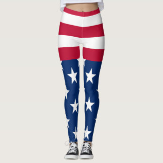 Leggings États-Unis Drapeau américain étoiles et rayures