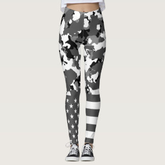 Leggings États-Unis Drapeau Militaire Arctique Camo