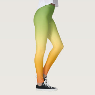 Leggings Été Tropical Dégradé Orange Lemon Lime Ombre