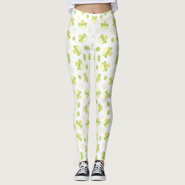 Leggings Éteignez-vous avec de la grenouille mignonne et de (Devant)