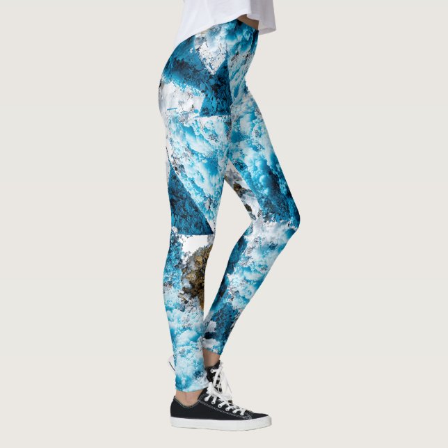 Leggings Ethereal Velocity: Geometric Cloud & Arrow Fusion (Droite)